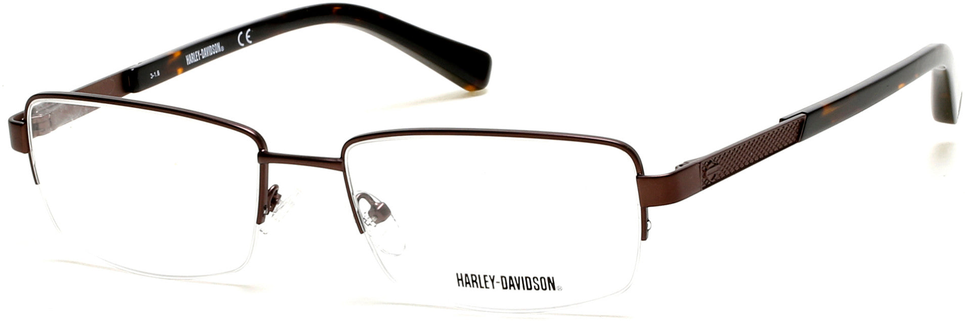 Harley-Davidson HD0750 Geometric Eyeglasses 049-049 - Matte Dark Brown