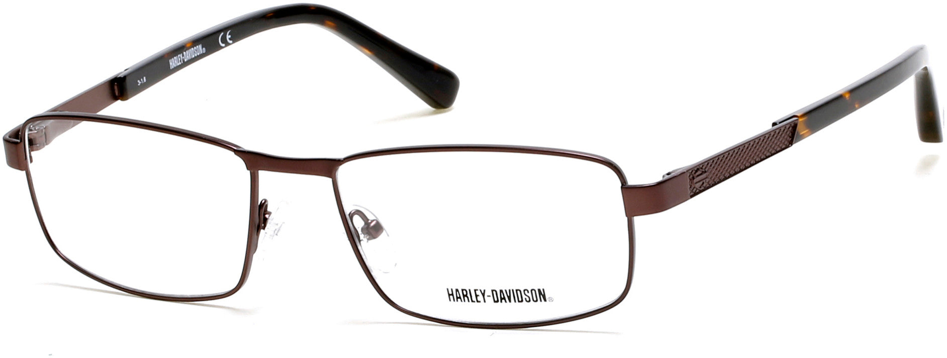 Harley-Davidson HD0751 Geometric Eyeglasses 049-049 - Matte Dark Brown