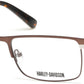 Harley-Davidson HD0753 Geometric Eyeglasses 049-049 - Matte Dark Brown