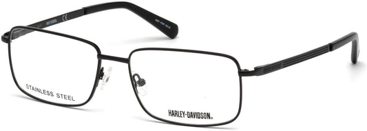 Harley-Davidson HD0763 Rectangular Eyeglasses 002-002 - Matte Black