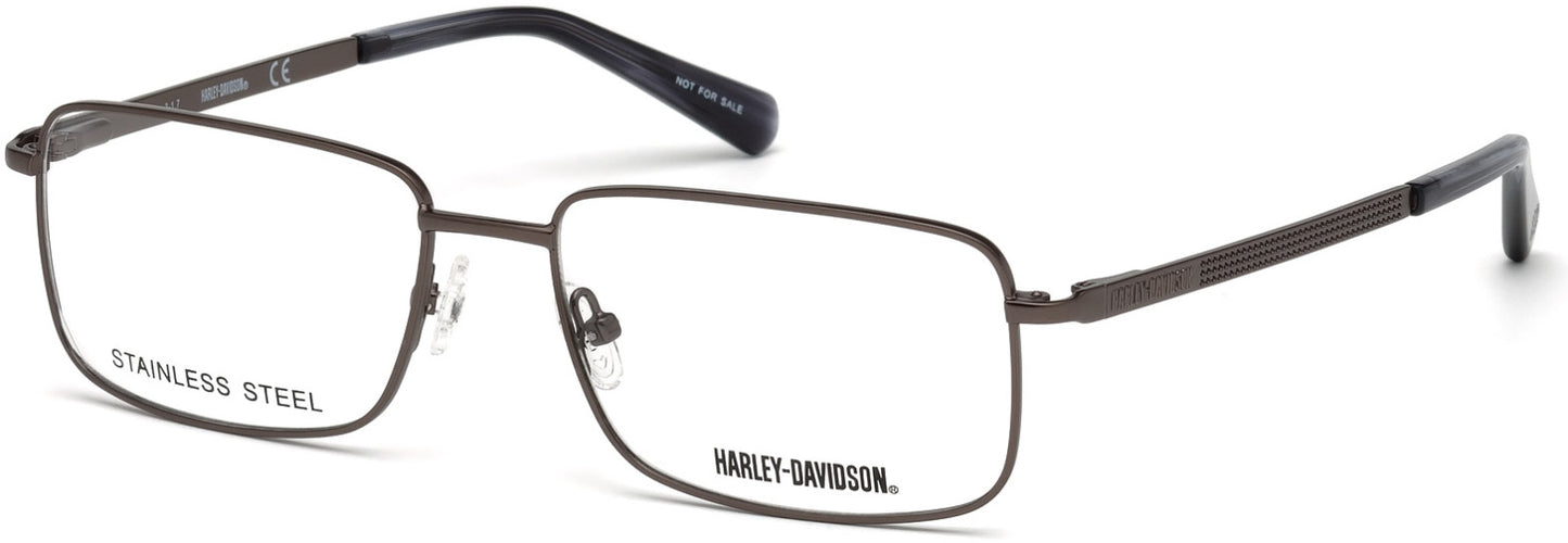Harley-Davidson HD0763 Rectangular Eyeglasses 009-009 - Matte Gunmetal