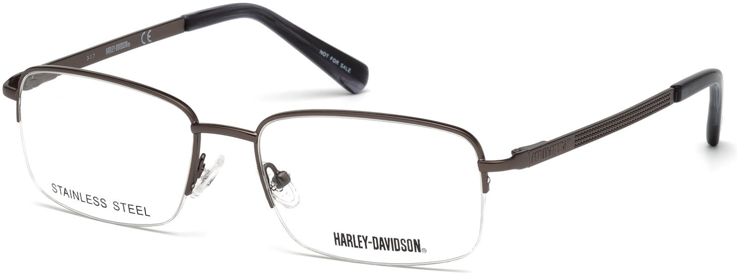 Harley-Davidson HD0764 Rectangular Eyeglasses 009-009 - Matte Gunmetal
