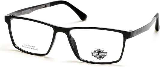 Harley-Davidson HD0794 Rectangular Eyeglasses 001-001 - Shiny Black
