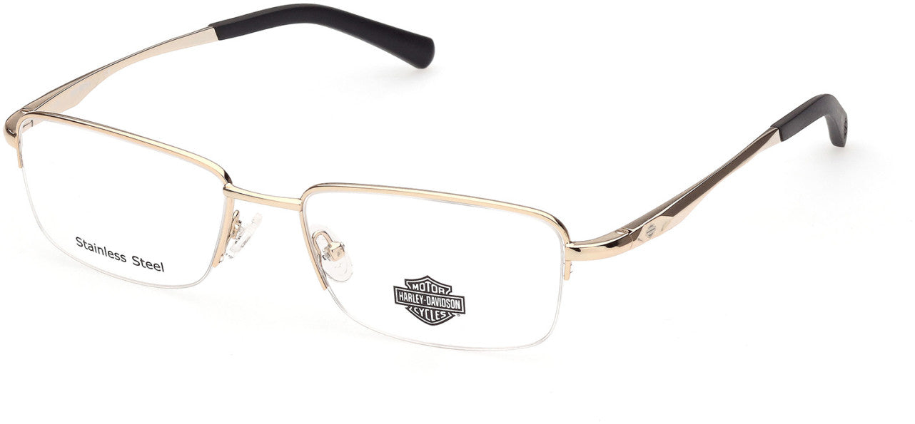 Harley-Davidson HD0820 Rectangular Eyeglasses 032-032 - Pale Gold