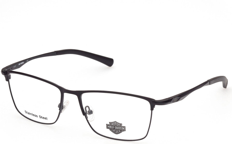 Harley-Davidson HD0821 Rectangular Eyeglasses 002-002 - Matte Black