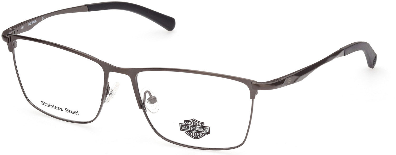 Harley-Davidson HD0821 Rectangular Eyeglasses 009-009 - Matte Gunmetal