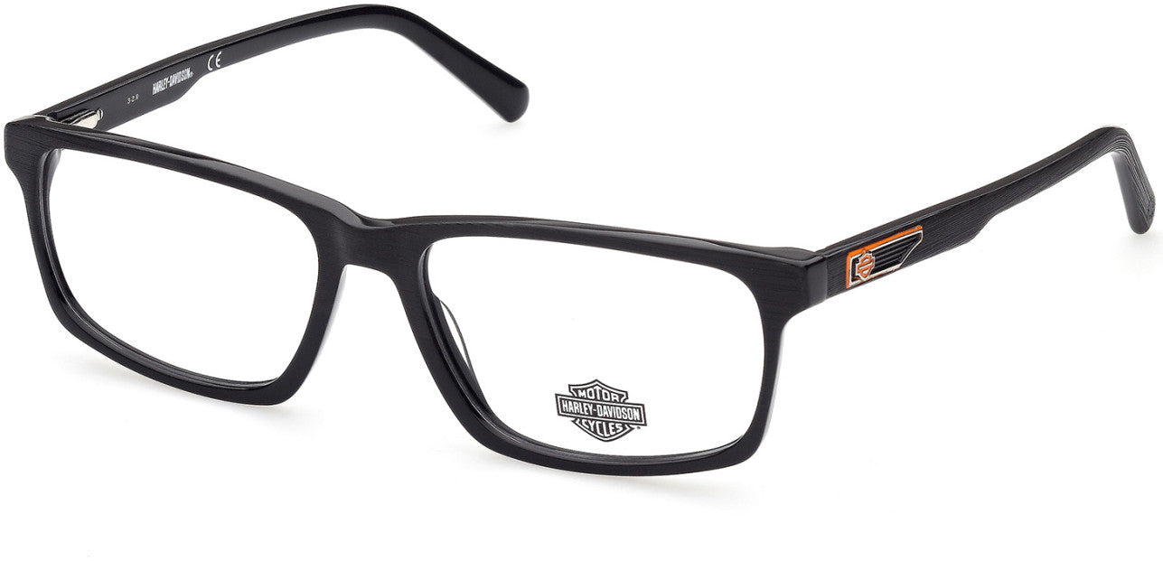 Harley-Davidson HD0858 Square Eyeglasses 001-001 - Shiny Black