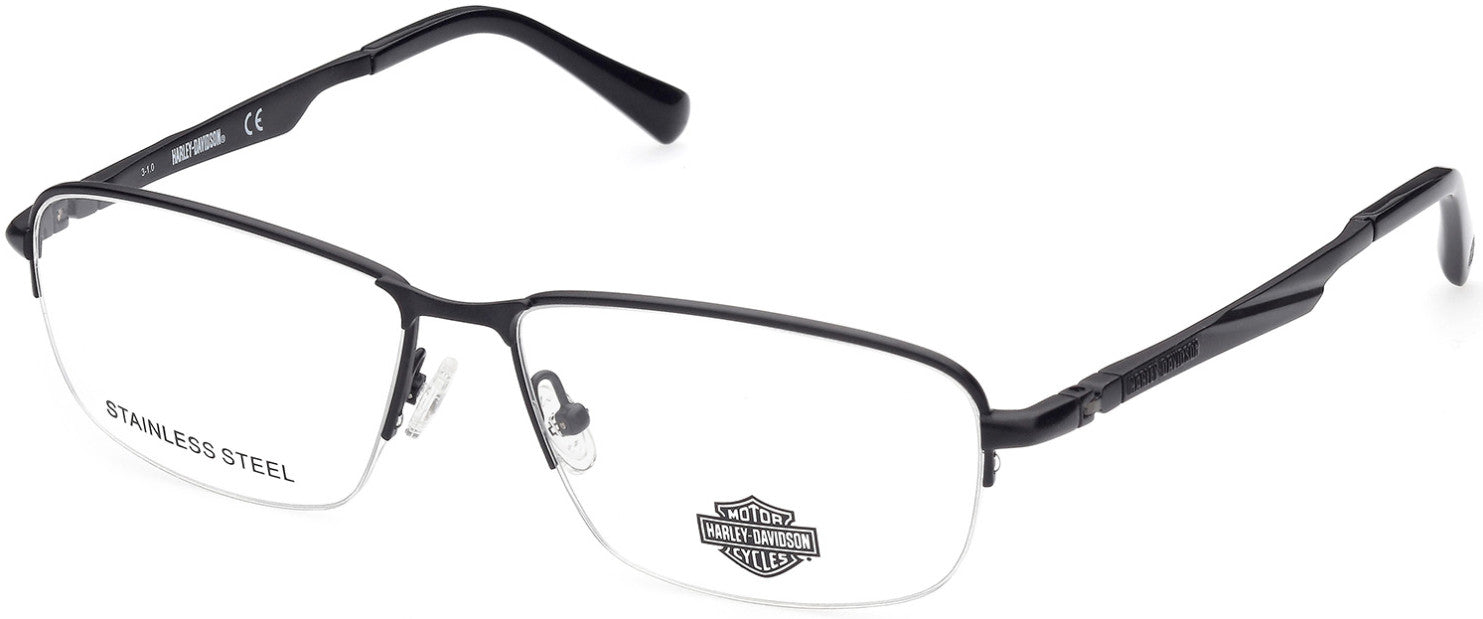 Harley-Davidson HD0860 Rectangular Eyeglasses 002-002 - Matte Black