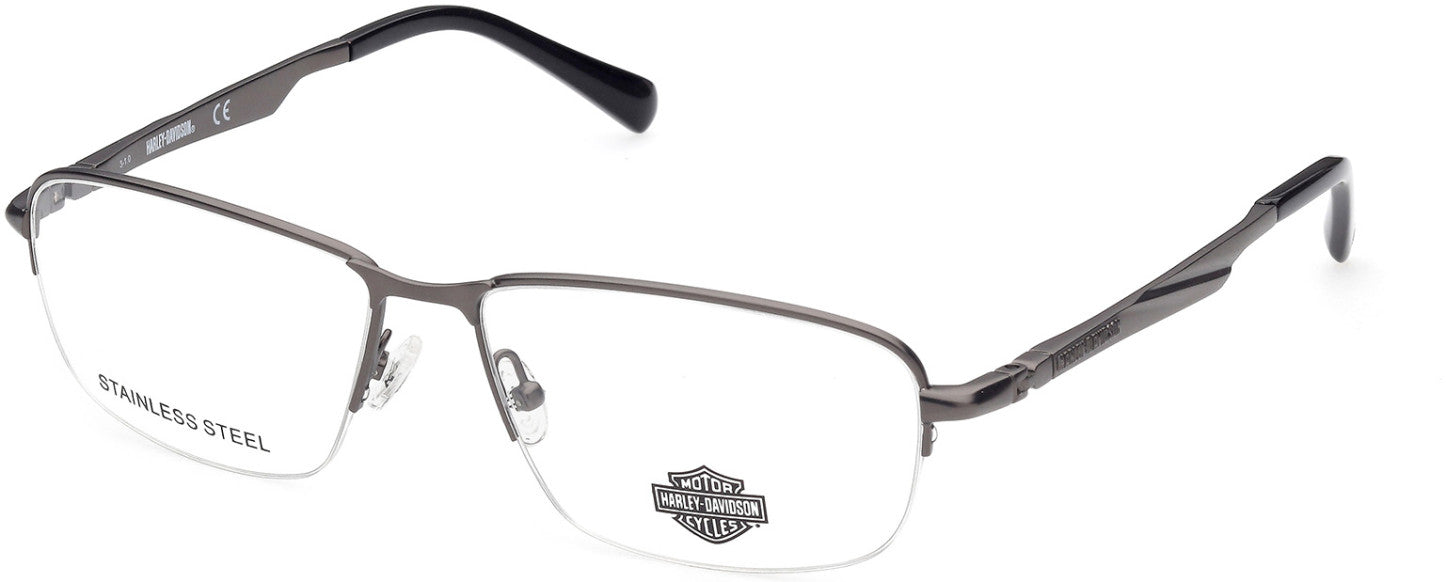 Harley-Davidson HD0860 Rectangular Eyeglasses 009-009 - Matte Gunmetal