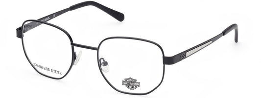 Harley-Davidson HD0881 Round Eyeglasses 002-002 - Matte Black