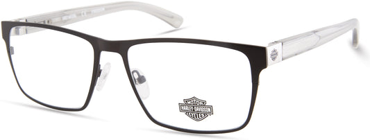 Harley-Davidson HD9003 Rectangular Eyeglasses 001-001 - Shiny Black