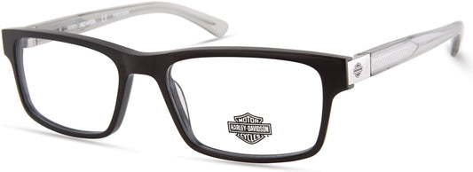 Harley-Davidson HD9004 Rectangular Eyeglasses 001-001 - Shiny Black
