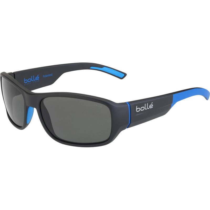 Bolle Heron Sunglasses  Matte Black Blue Hd Polarized Tns One Size