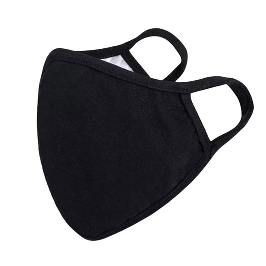 Cotton Unisex Black Face Mask