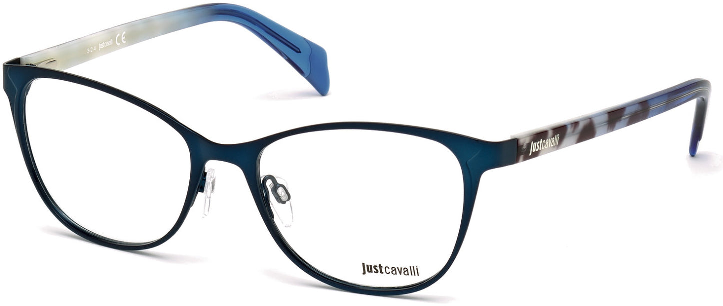 Just Cavalli JC0711 Butterfly Eyeglasses 092-092 - Blue