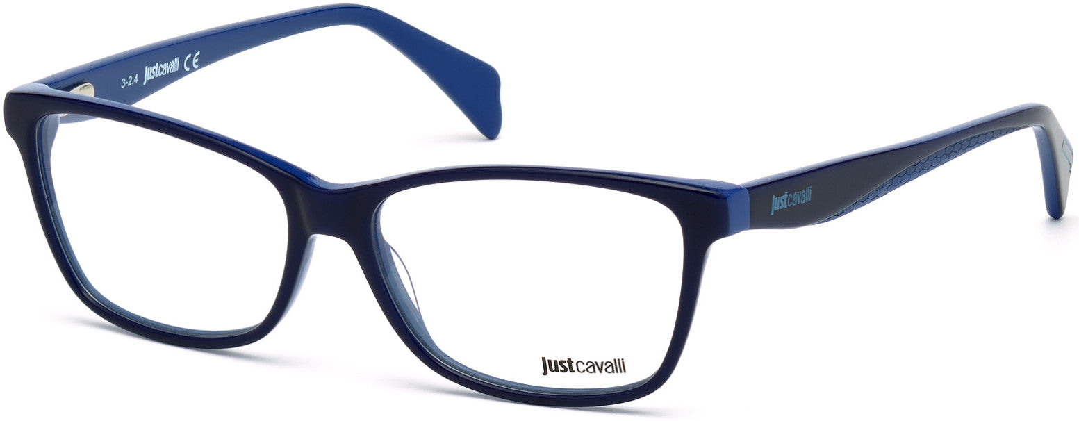 Just Cavalli JC0712 Square Eyeglasses 090-090 - Shiny Blue