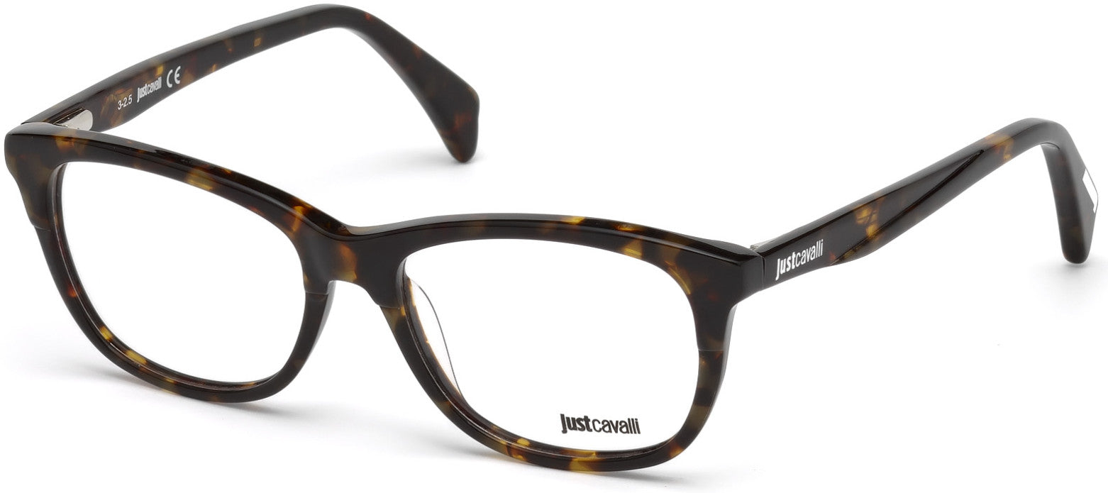 Just Cavalli JC0749 Geometric Eyeglasses 052-052 - Dark Havana