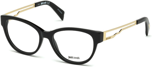 Just Cavalli JC0802 Round Eyeglasses 001-001 - Shiny Black