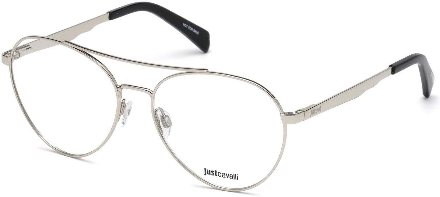 Just Cavalli JC0855 Pilot Eyeglasses 016-016 - Shiny Palladium