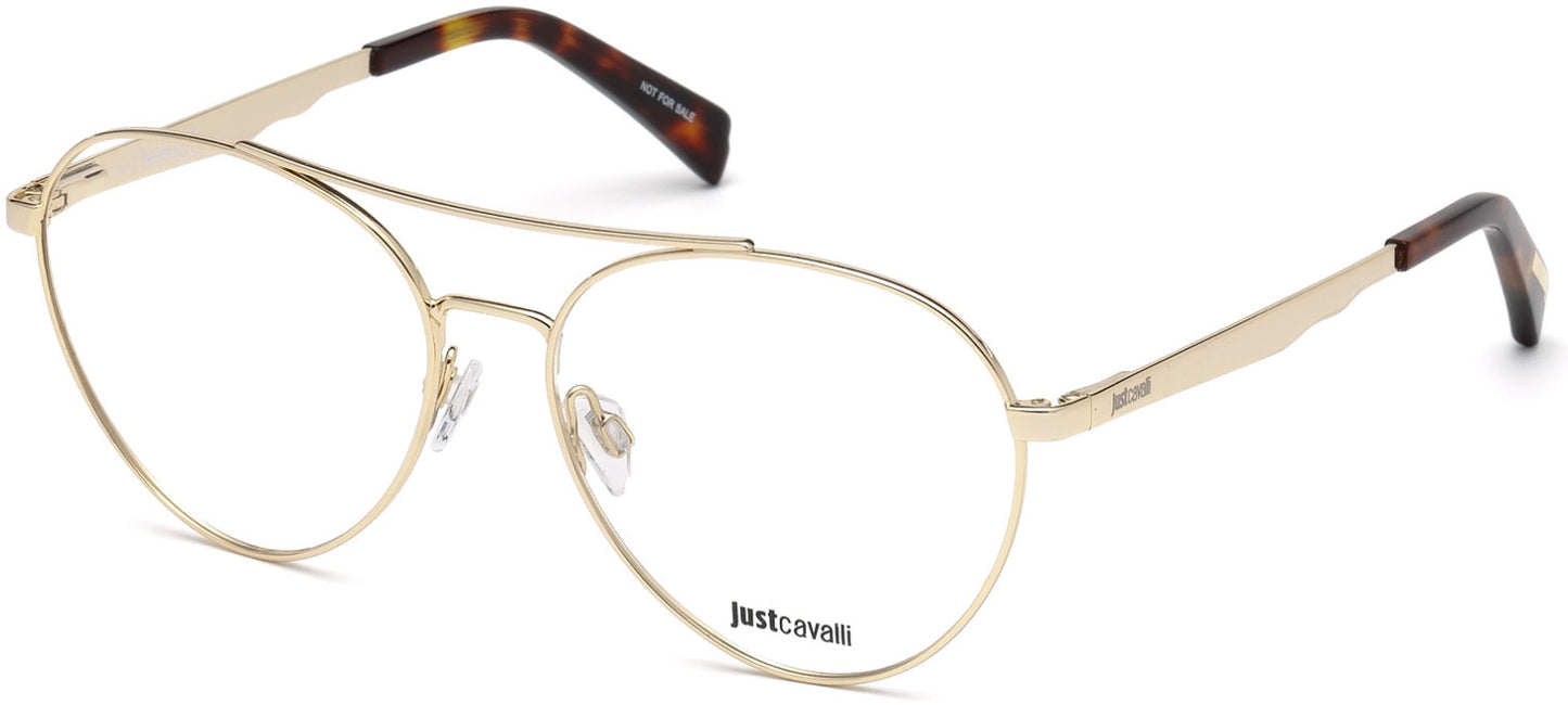 Just Cavalli JC0855 Pilot Eyeglasses 032-032 - Pale Gold