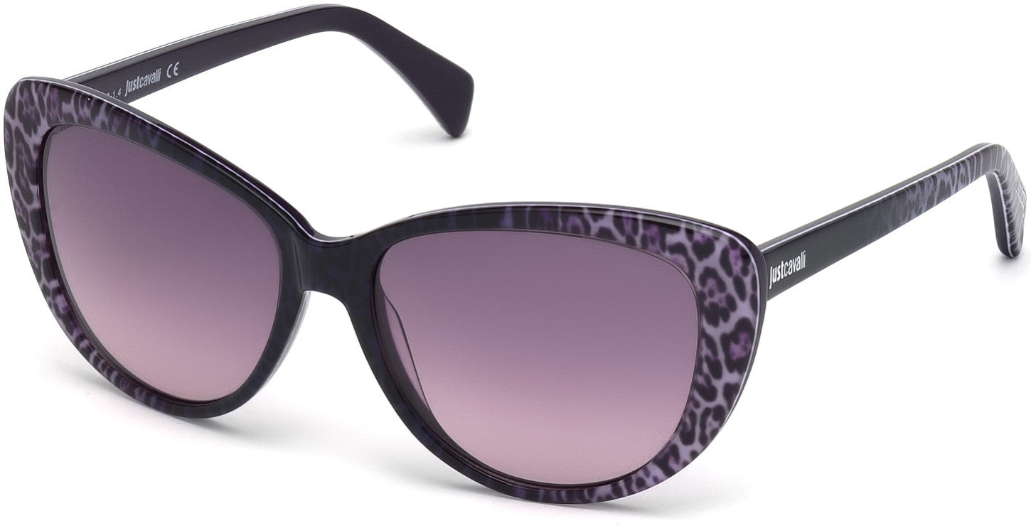 Just Cavalli JC646S Cat Sunglasses 83W-83W - Violet / Gradient Blue