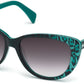 Just Cavalli JC646S Cat Sunglasses 95P-95P - Light Green / Gradient Green