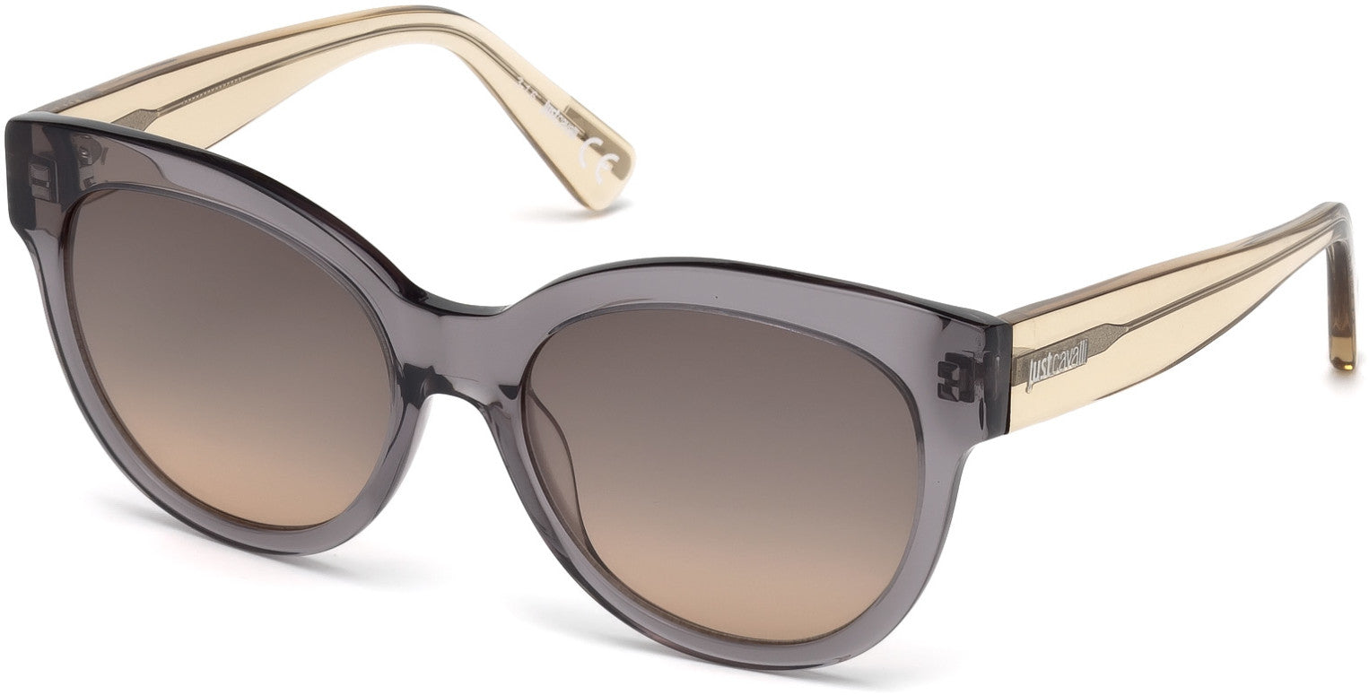 Just Cavalli JC760S Geometric Sunglasses 20B-20B - Grey / Gradient Smoke