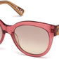 Just Cavalli JC760S Geometric Sunglasses 69L-69L - Shiny Bordeaux / Roviex Mirror