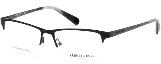 Kenneth Cole New York,Kenneth Cole Reaction KC0252 Geometric Eyeglasses 002-002 - Matte Black