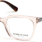 Kenneth Cole New York,Kenneth Cole Reaction KC0255 Geometric Eyeglasses 072-072 - Shiny Pink