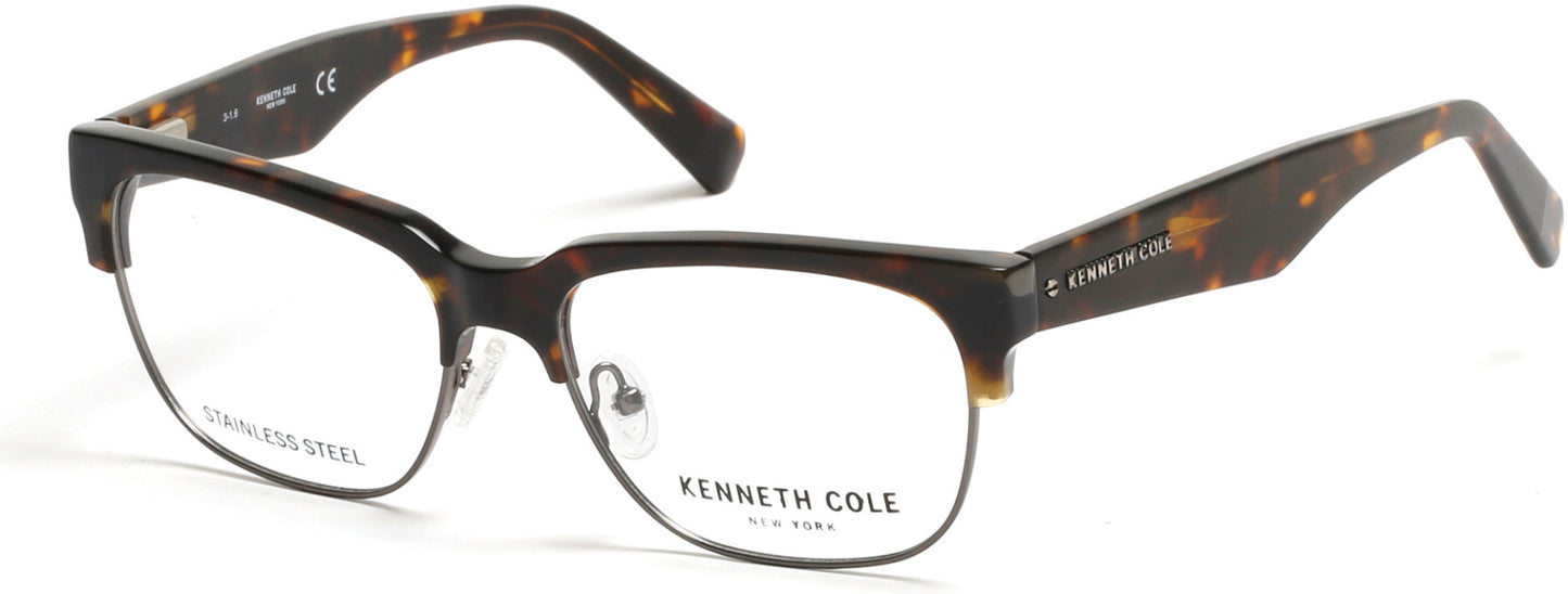 Kenneth Cole New York,Kenneth Cole Reaction KC0257 Eyeglasses 052-052 - Dark Havana