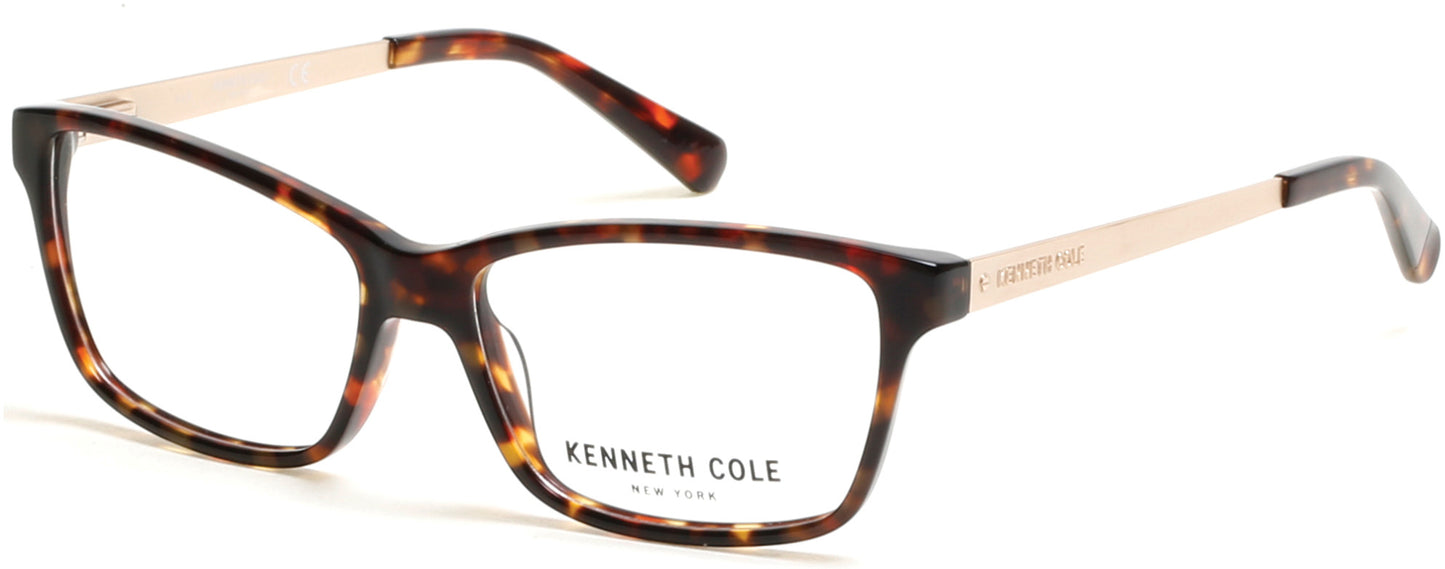 Kenneth Cole New York,Kenneth Cole Reaction KC0258 Eyeglasses 052-052 - Dark Havana