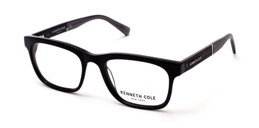 Kenneth Cole New York,Kenneth Cole Reaction KC0278 Geometric Eyeglasses 001-001 - Shiny Black - Back Order until 