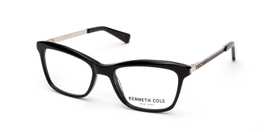 Kenneth Cole New York,Kenneth Cole Reaction KC0280 Geometric Eyeglasses 001-001 - Shiny Black