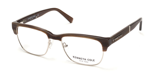Kenneth Cole New York,Kenneth Cole Reaction KC0284 Geometric Eyeglasses 060-060 - Beige Horn