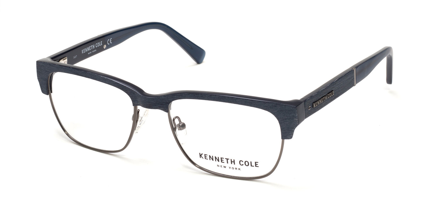 Kenneth Cole New York,Kenneth Cole Reaction KC0284 Geometric Eyeglasses 092-092 - Blue