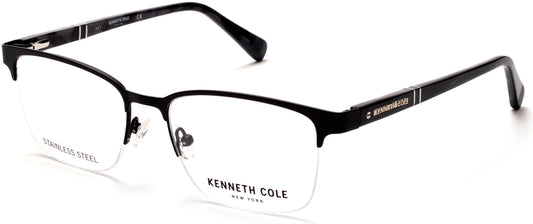 Kenneth Cole New York,Kenneth Cole Reaction KC0291 Geometric Eyeglasses 002-002 - Matte Black