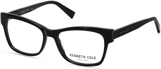 Kenneth Cole New York,Kenneth Cole Reaction KC0297 Geometric Eyeglasses 002-002 - Matte Black