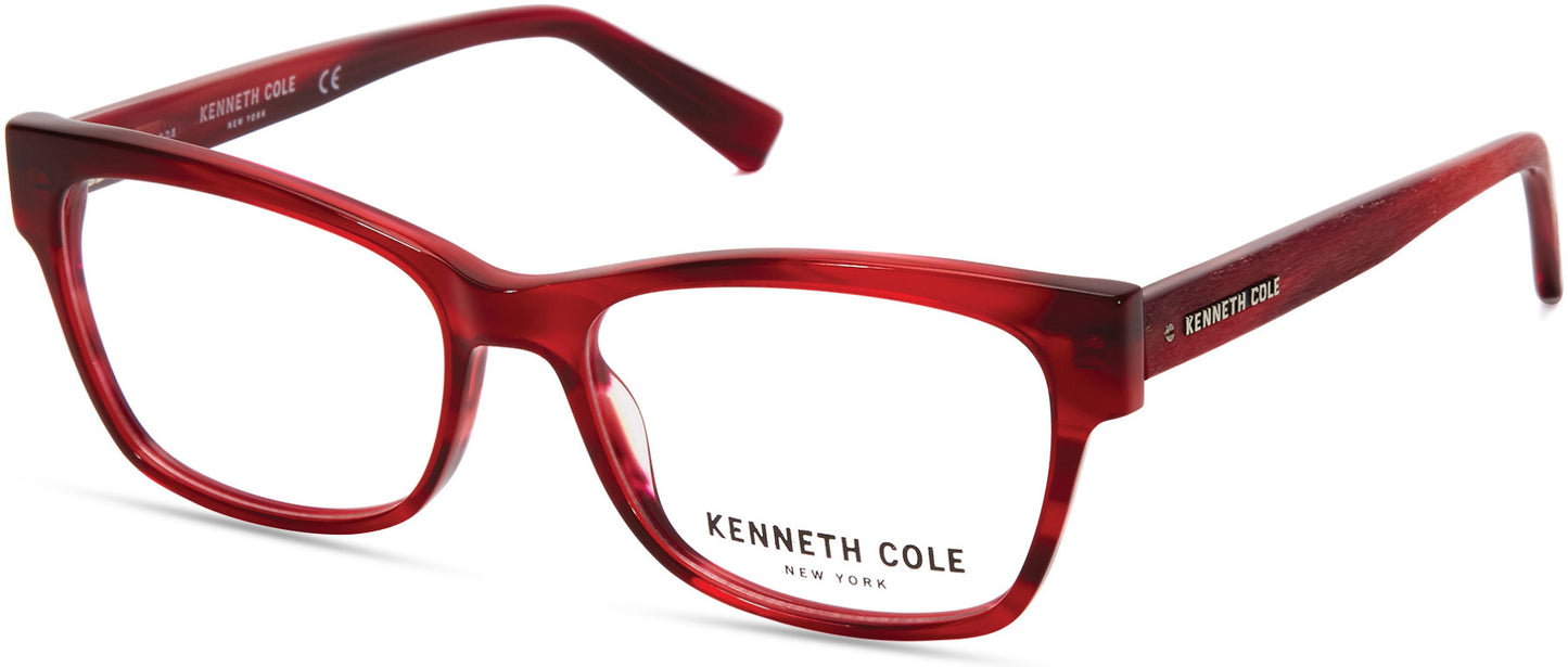 Kenneth Cole New York,Kenneth Cole Reaction KC0297 Geometric Eyeglasses 076-076 - Matte Fuxia