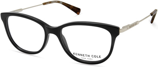Kenneth Cole New York,Kenneth Cole Reaction KC0298 Square Eyeglasses 001-001 - Shiny Black