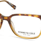 Kenneth Cole New York,Kenneth Cole Reaction KC0304 Square Eyeglasses 052-052 - Dark Havana