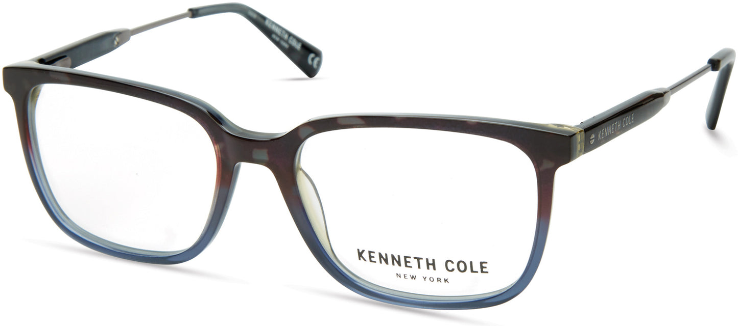 Kenneth Cole New York,Kenneth Cole Reaction KC0304 Square Eyeglasses 056-056 - Havana