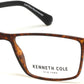 Kenneth Cole New York,Kenneth Cole Reaction KC0318 Rectangular Eyeglasses 052-052 - Dark Havana