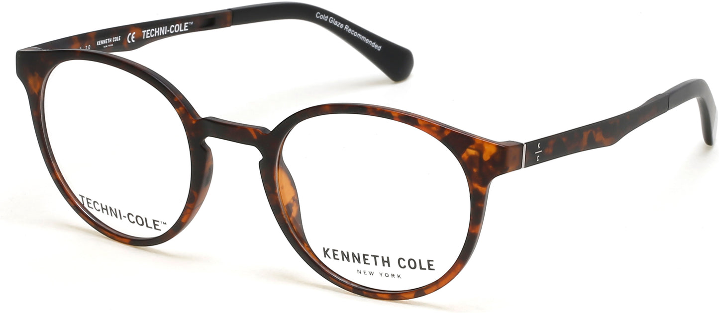 Kenneth Cole New York,Kenneth Cole Reaction KC0319 Square Eyeglasses 052-052 - Dark Havana