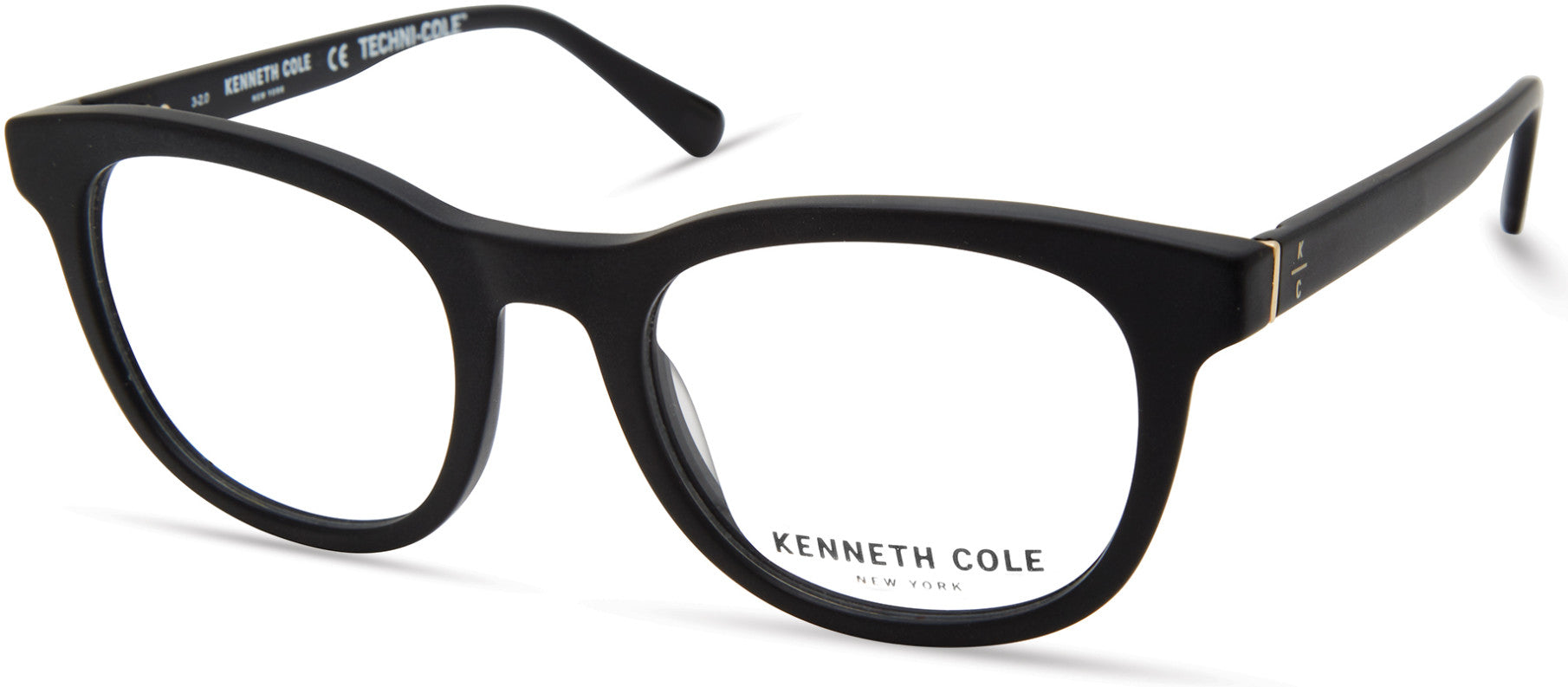 Kenneth Cole New York,Kenneth Cole Reaction KC0321 Round Eyeglasses 002-002 - Matte Black