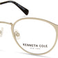 Kenneth Cole New York,Kenneth Cole Reaction KC0324 Round Eyeglasses 011-011 - Matte Light Nickeltin