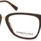 Kenneth Cole New York,Kenneth Cole Reaction KC0328 Square Eyeglasses 052-052 - Dark Havana