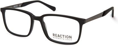 Kenneth Cole New York,Kenneth Cole Reaction KC0821 Geometric Eyeglasses 001-001 - Shiny Black