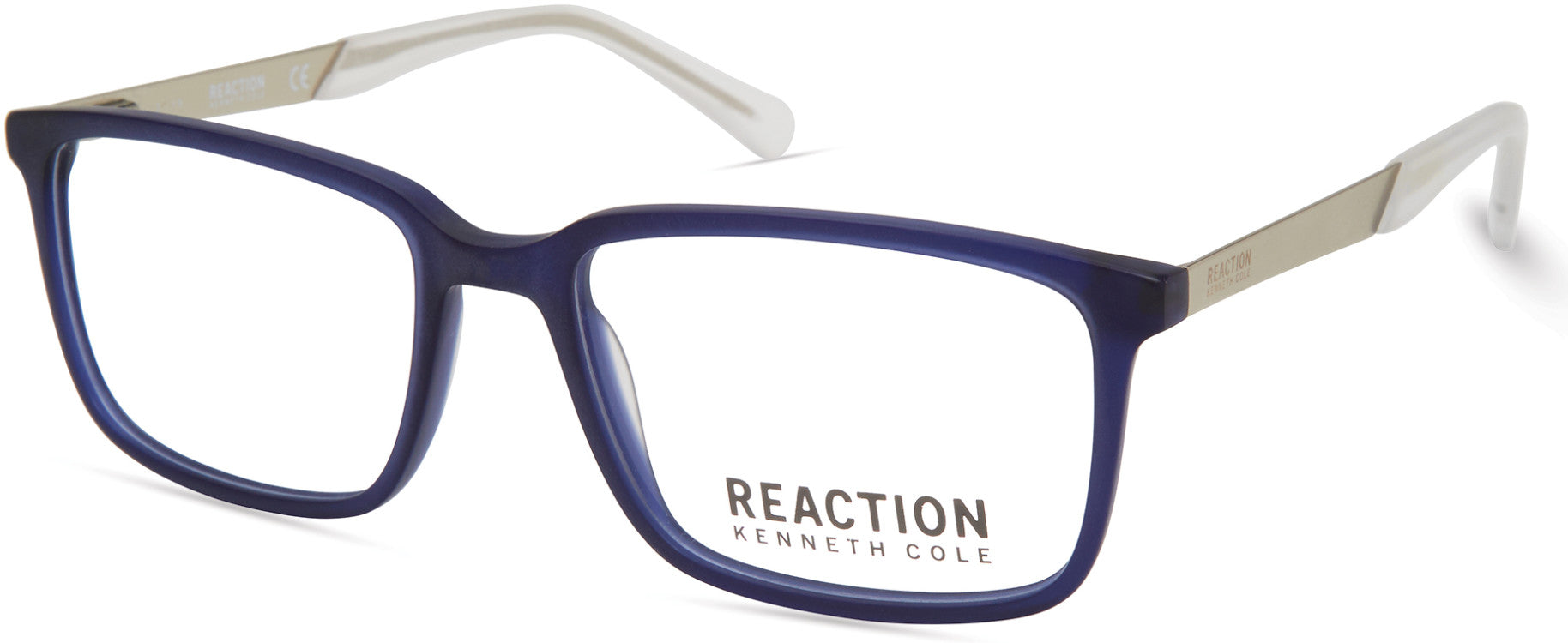 Kenneth Cole New York,Kenneth Cole Reaction KC0821 Geometric Eyeglasses 091-091 - Matte Blue