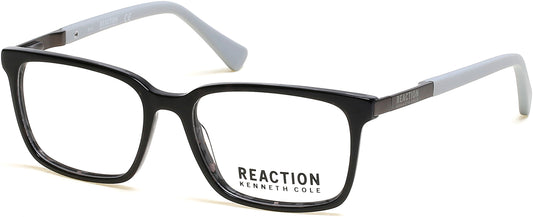 Kenneth Cole New York,Kenneth Cole Reaction KC0825 Square Eyeglasses 001-001 - Shiny Black